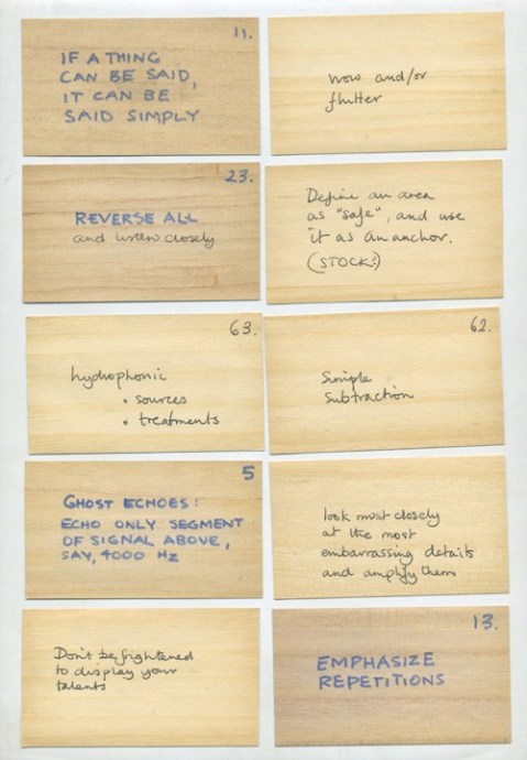 Brian Eno Cards Oblique Strategies Pdf Files
